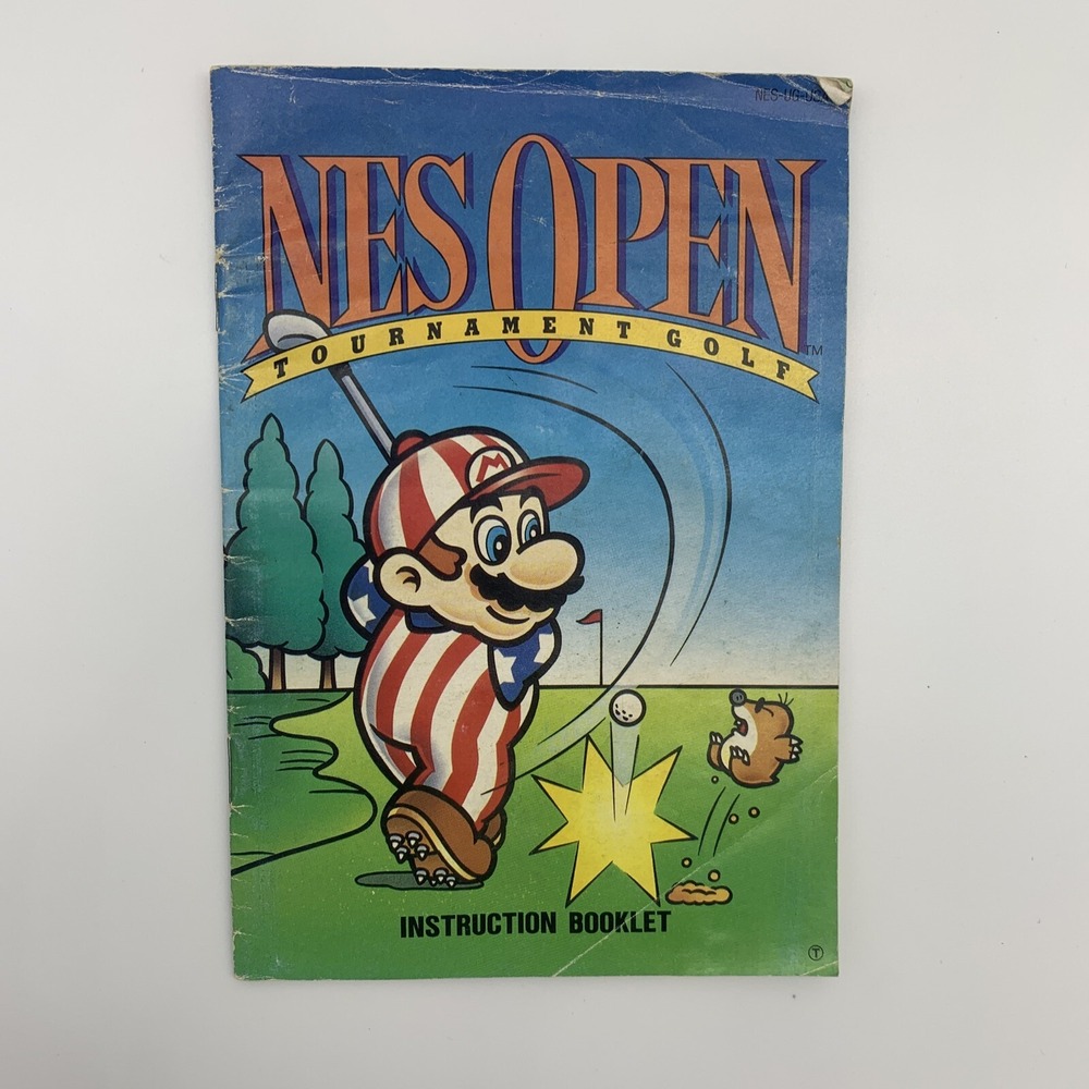 NES Open Tournament Golf NES Nintendo Instruction Manual Only RARE Mario Vintage